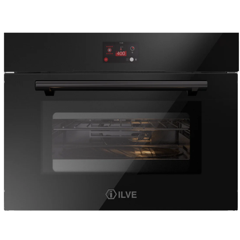 Духовой шкаф ILVE 645GTZ41/BK глянцевый черный (фурн. матовый черный)